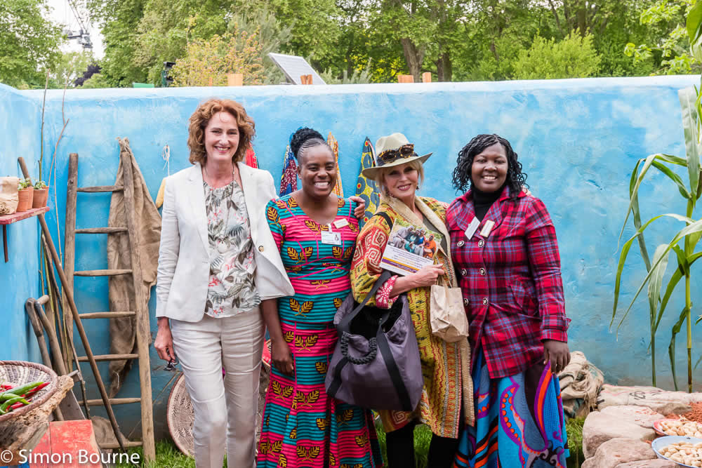 RHS Garden Chelsea Flower Show 2019 — CAMFED Garden 17 Jilayne Joanna Lumley et al Chelsea