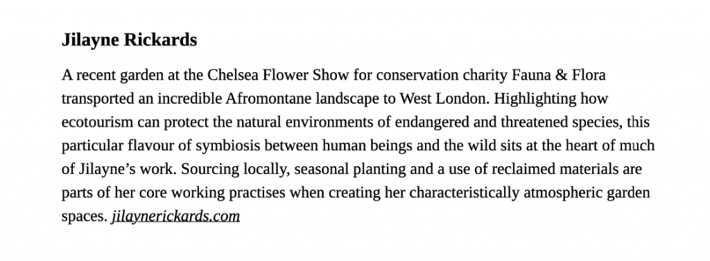 Jilayne Rickards Cornwall Garden Designer